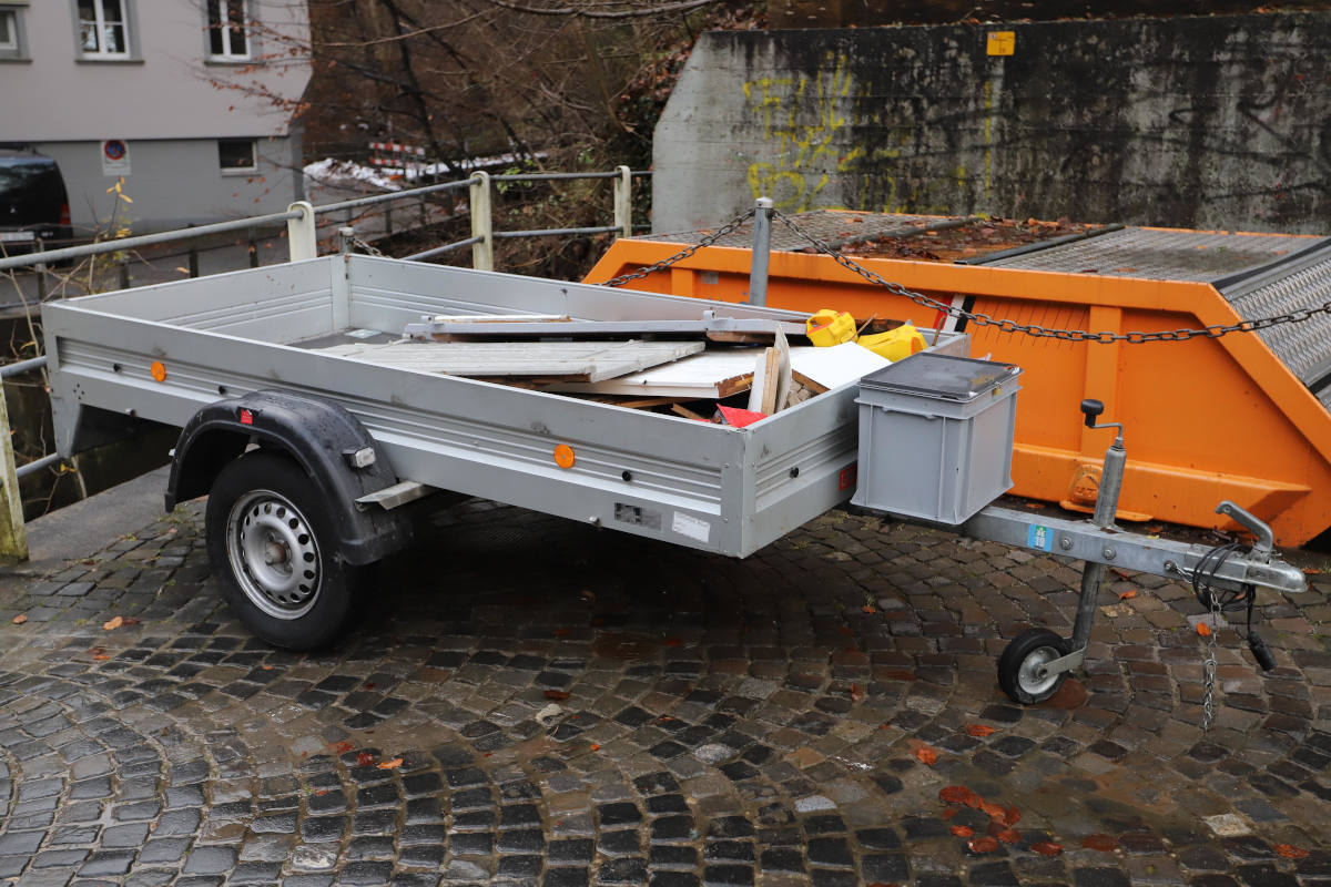 Der Anhänger in der Mühlenstrasse