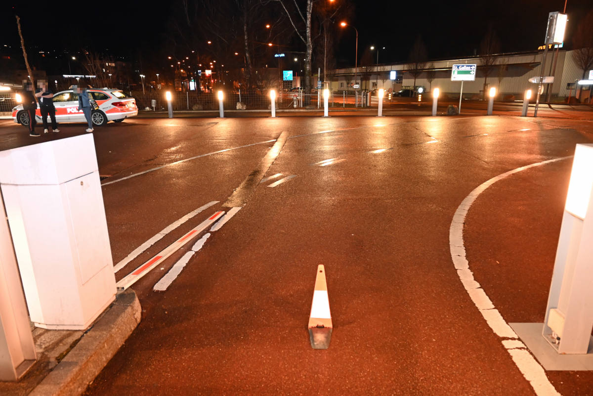 Beschädigte Schrankenanlage