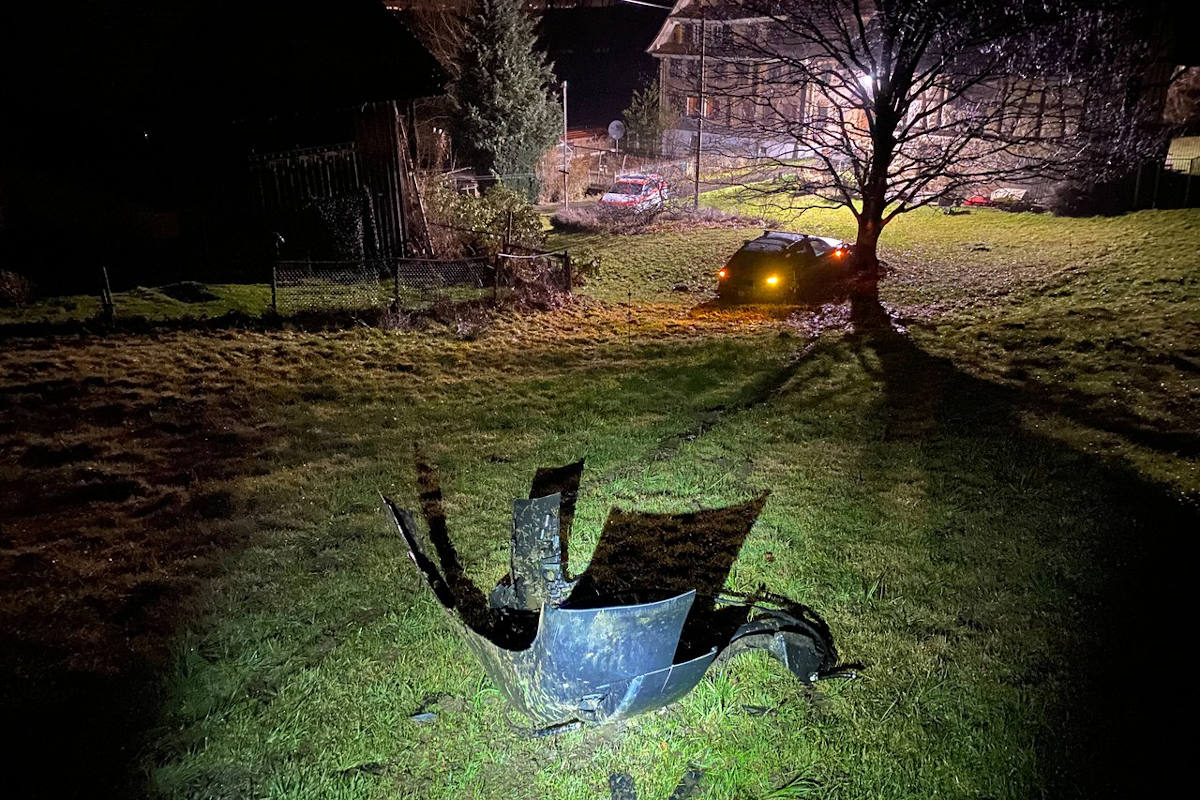 Alkoholisierte Fahrt endet in Baum