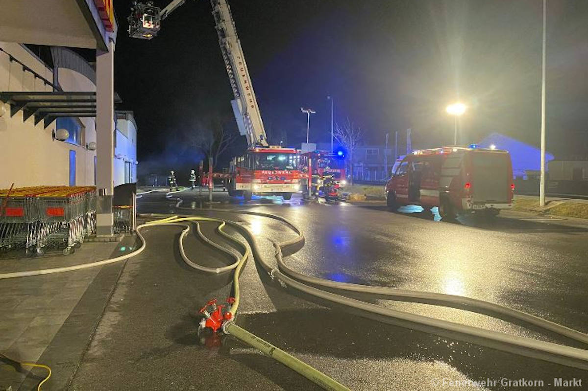 Brand im Supermarkt
