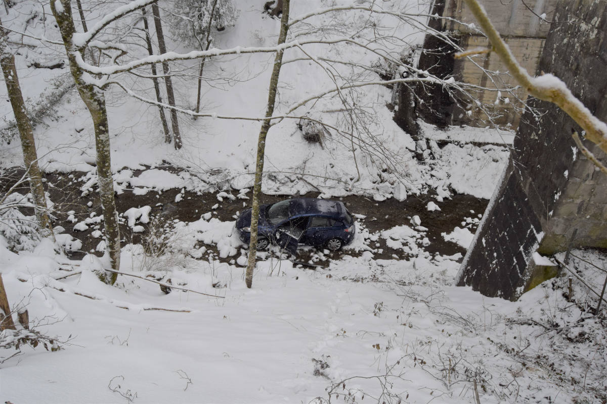 Trogen AR – Ins Schleudern geraten und in Bachbett gelandet