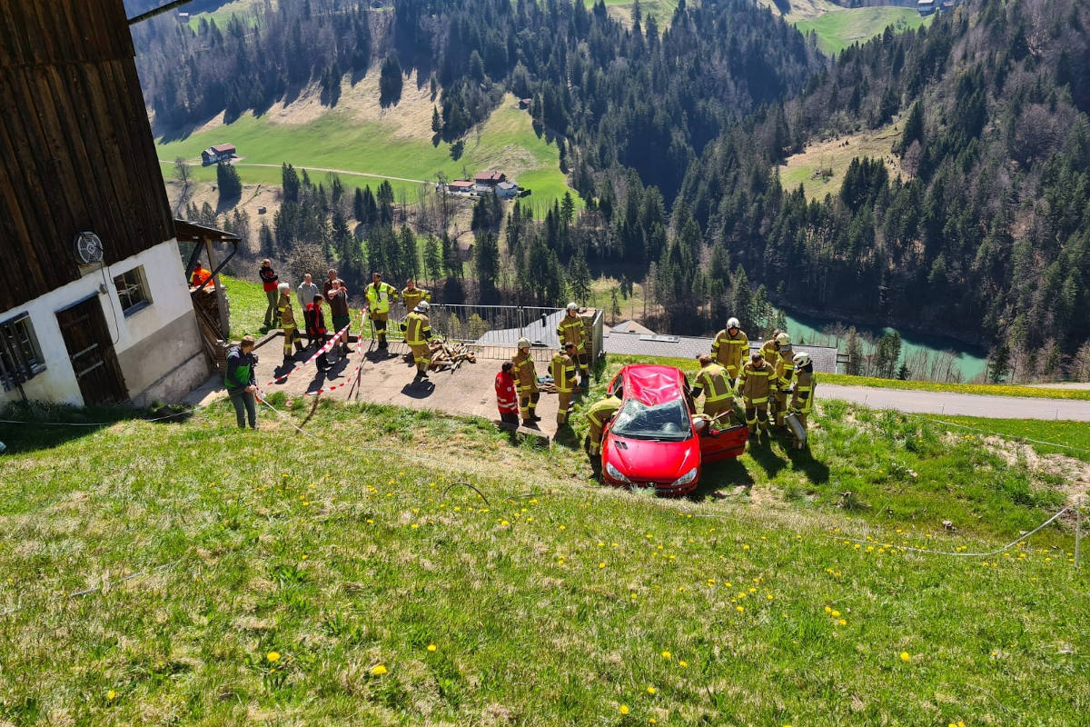 Blons – Pkw über Abhang gestürzt