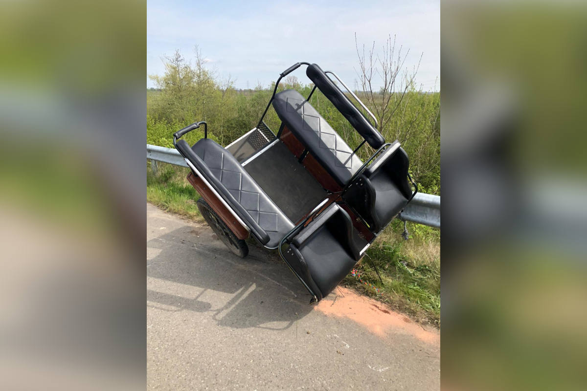 Pferde gehen durch - Kutsche überschlägt sich - fünf Personen verletzt