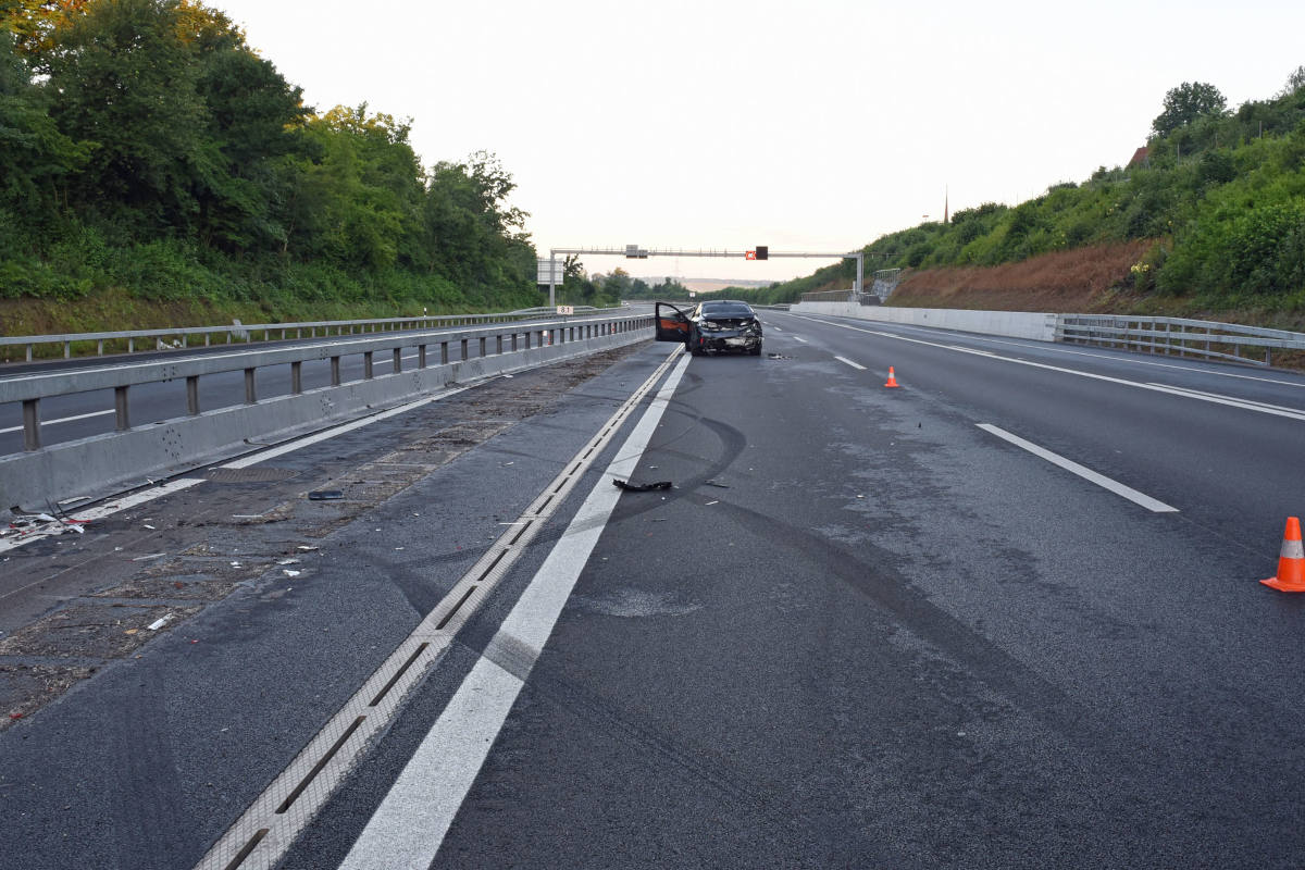 Unfallsituation auf der A14 bei Inwil am Samstagmorgen