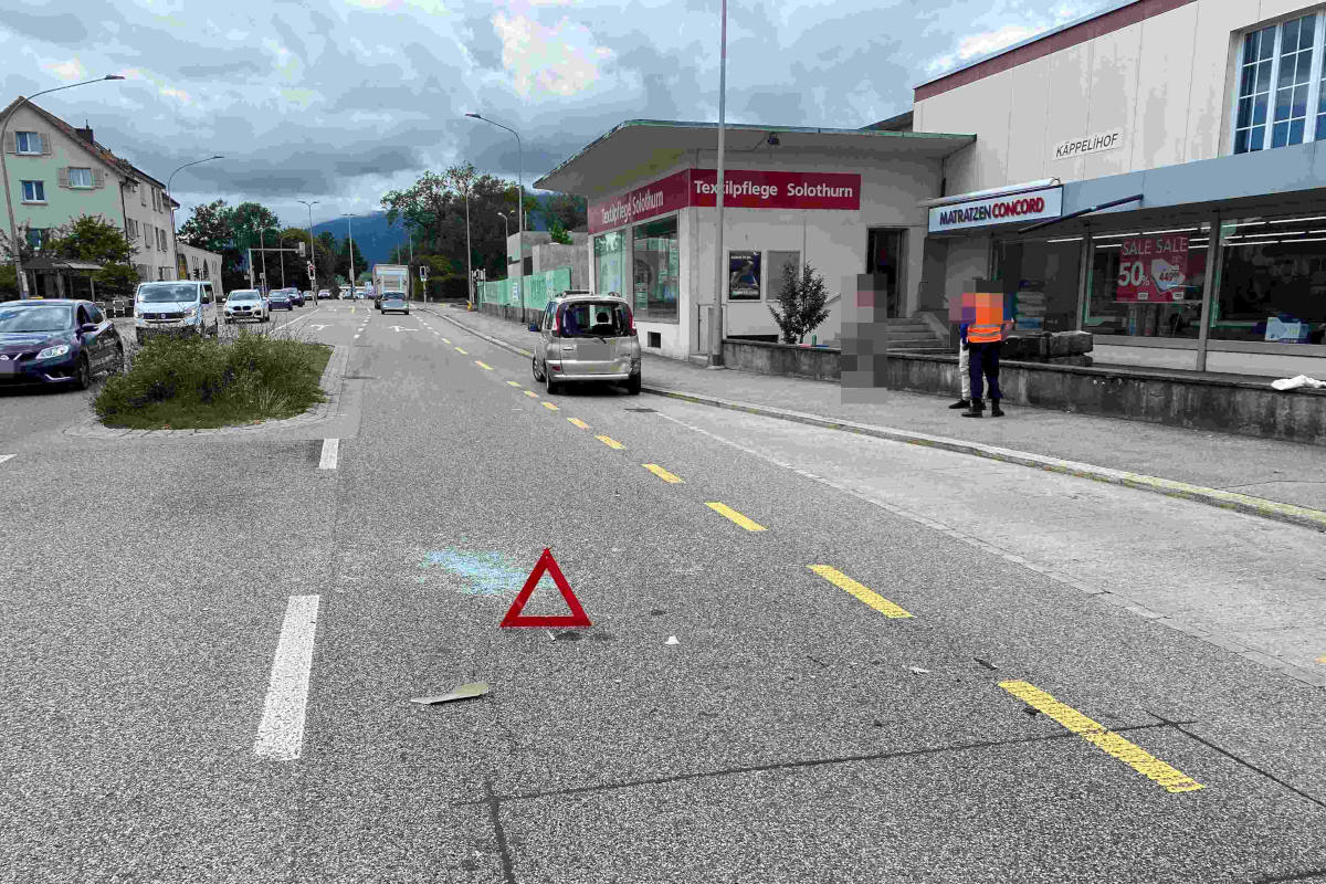 Kollision zwischen einem Auto und einem Motorrad in Solothurn