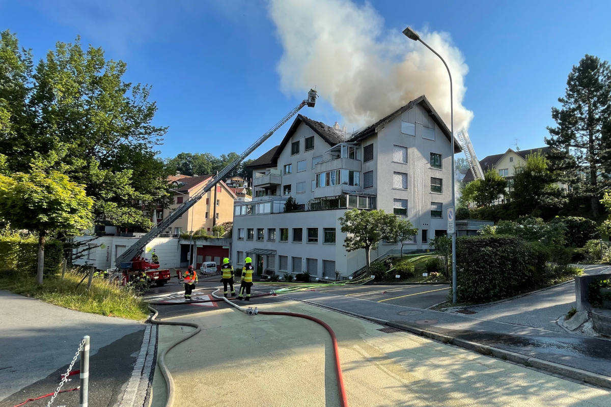 Herisau AR – Brand eines Wohn- und Geschäftshauses