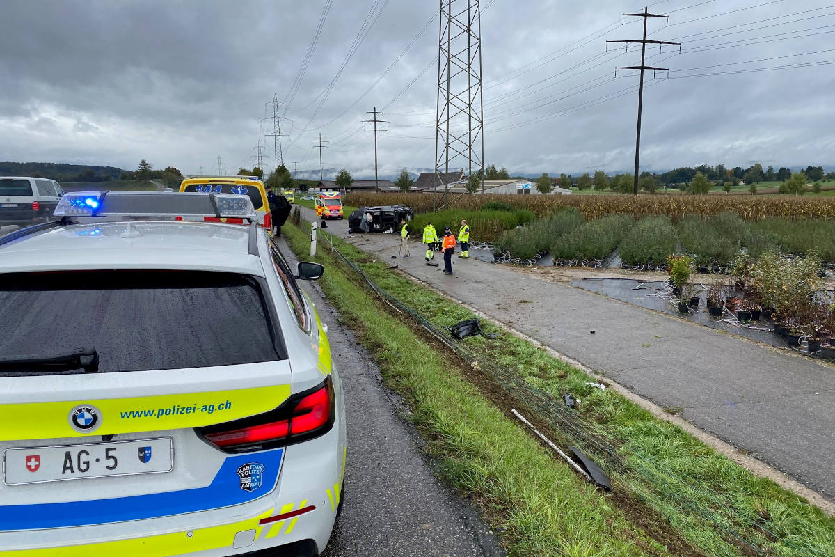 Auto überschlug sich auf der A3