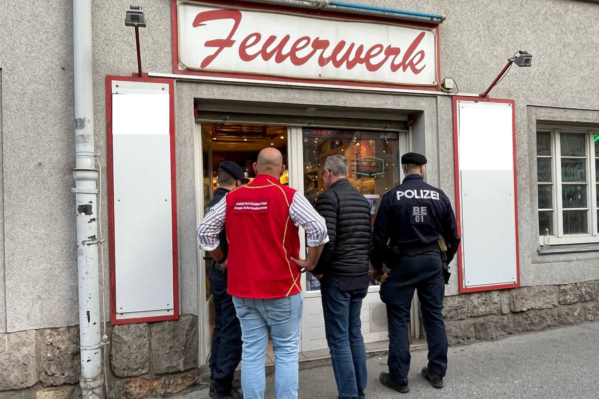 Wien – 100 Kilogramm Pyrotechnik beschlagnahmt