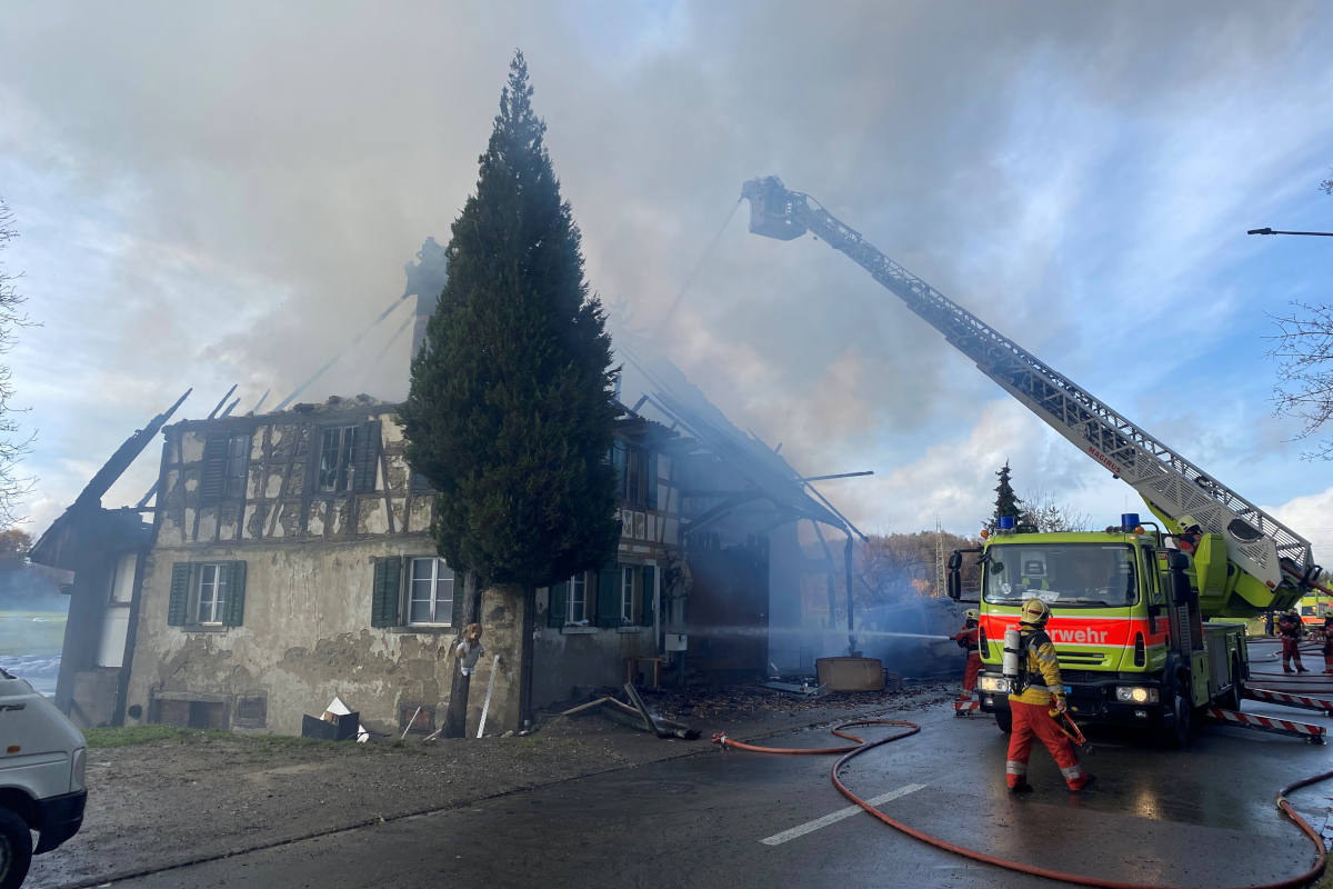 Oberneunforn TG – Brand eines Bauernhauses