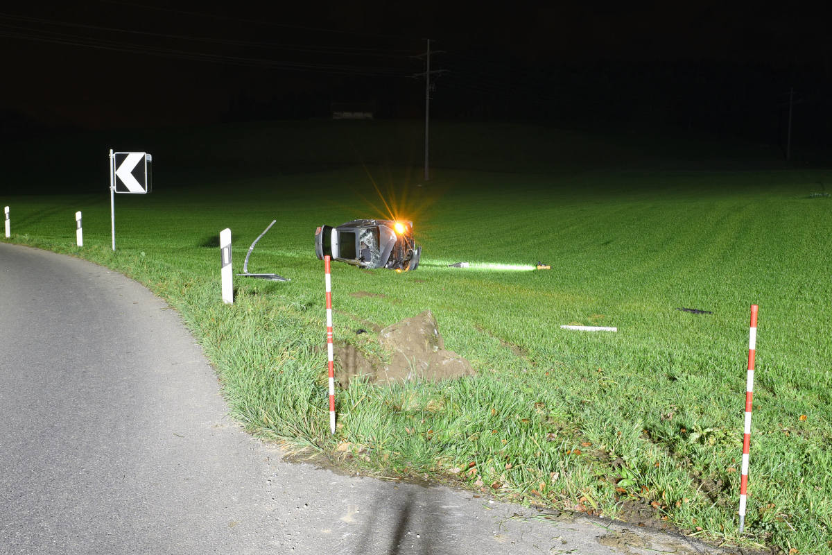 Unfallstelle in Winikon