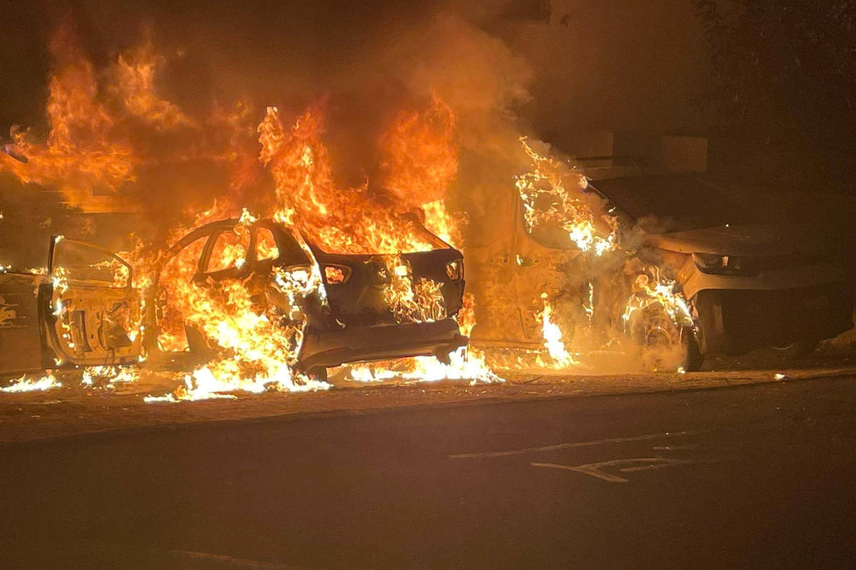 Brennendes Fahrzeug in Rothrist