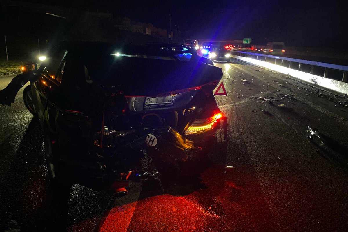 Kollision auf der A1 bei Wiedlisbach.