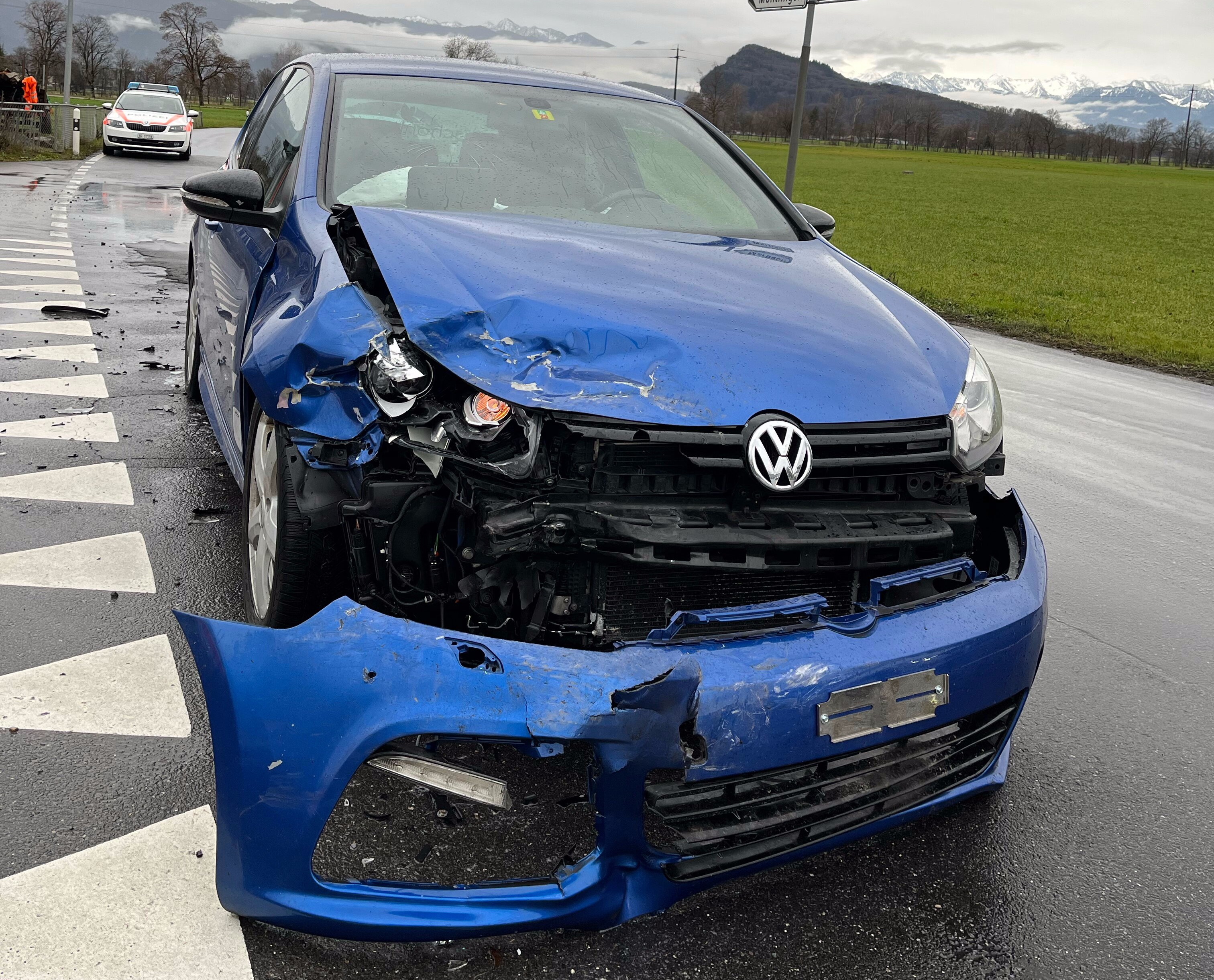 Kriessern SG – Unfall beim Linksabbiegen