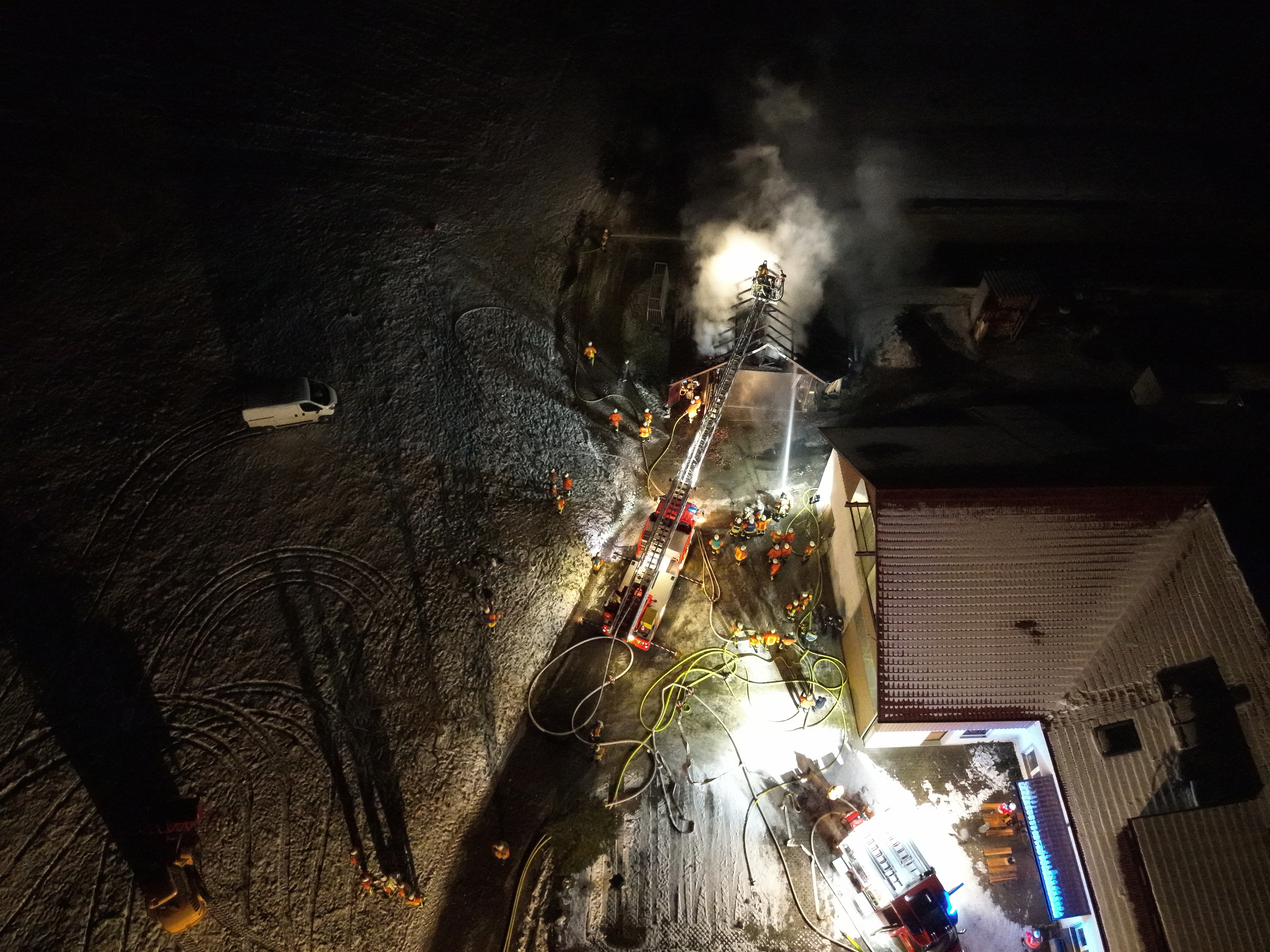 Brand eines Maschinenschopfs