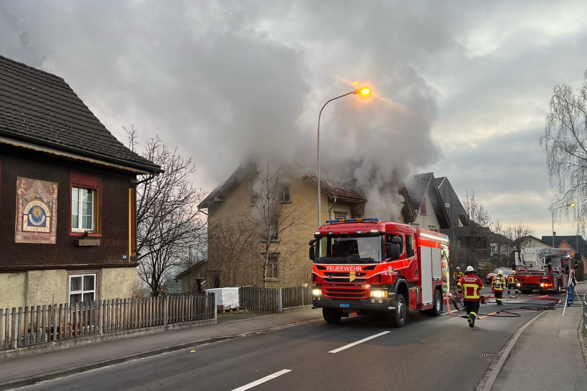 Altstätten SG - Brand richtet enormen Schaden an