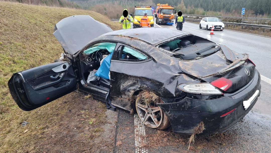 A73 Suhl – Schwerer Verkehrsunfall auf der Autobahn