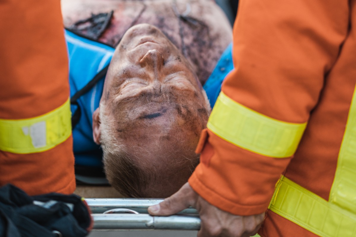 Inszeniertes Zugunglück im Ruckhaldetunnel SG