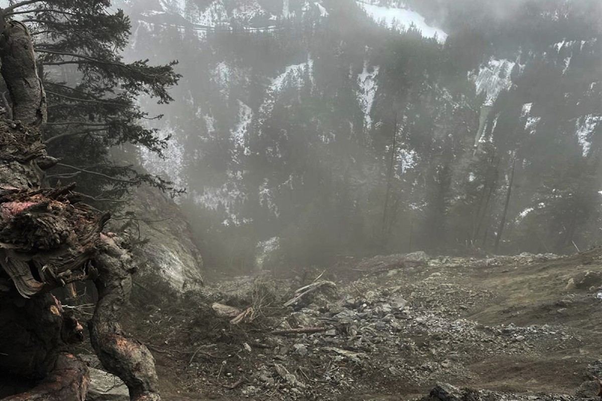 Sperrung der Engadinerstrasse - Felssturz zwischen Martina und Landesgrenze
