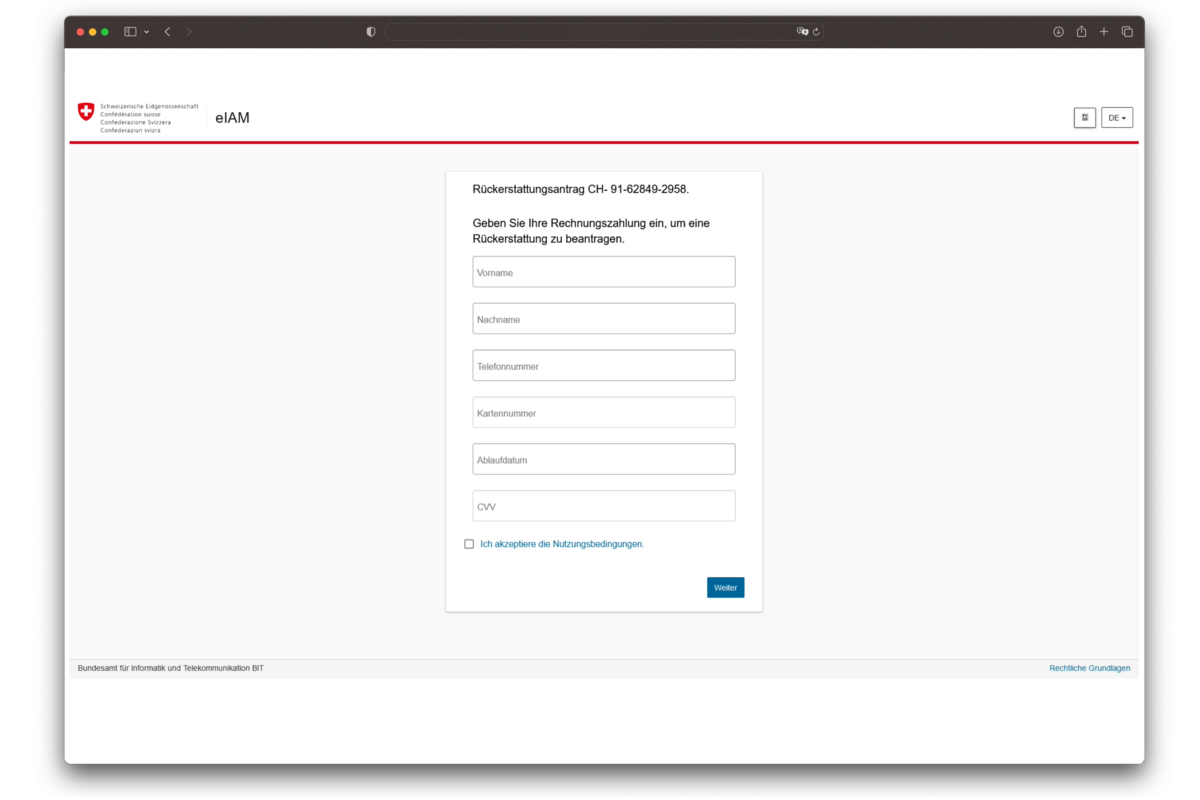 Cybercrime - Betrügerische Mails von der angeblichen Eidgenössischen Steuerverwaltung