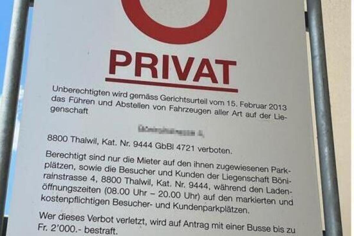 Parkieren in der Schweiz - Verbote und Rechte