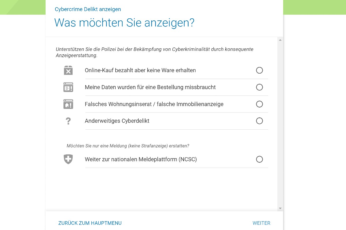 Anzeigen im Kanton Bern neu auch online möglich