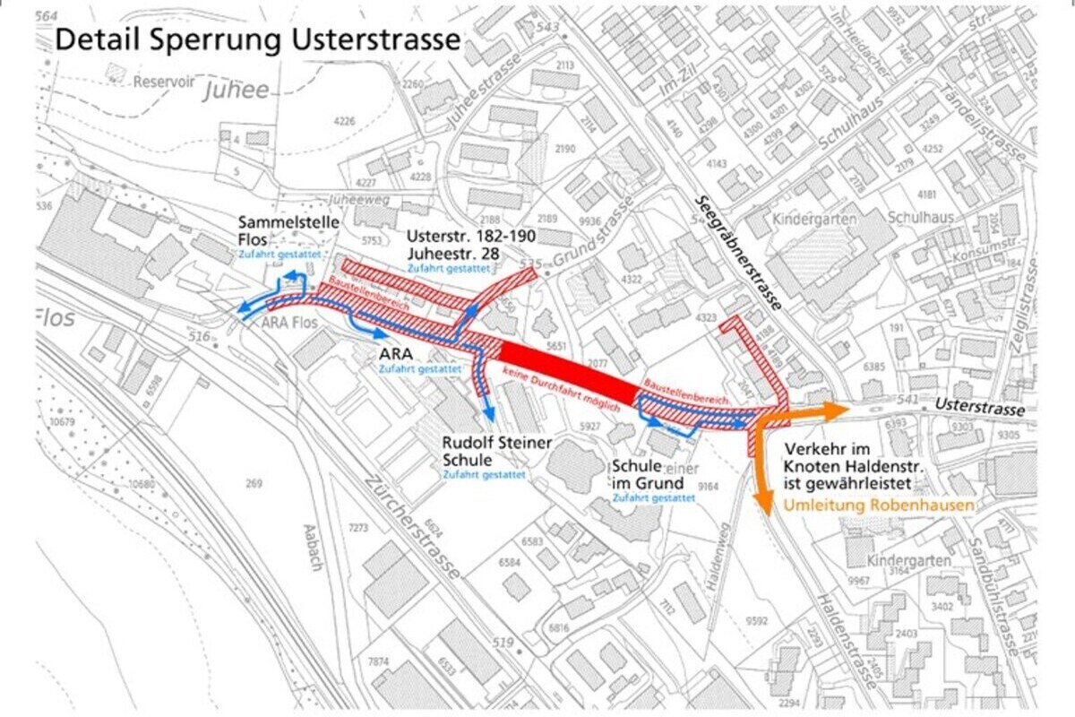 Usterstrasse bis Oktober 2024 gesperrt