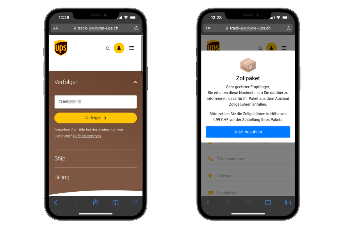 Betrüger geben sich als Logistikunternehmen UPS aus