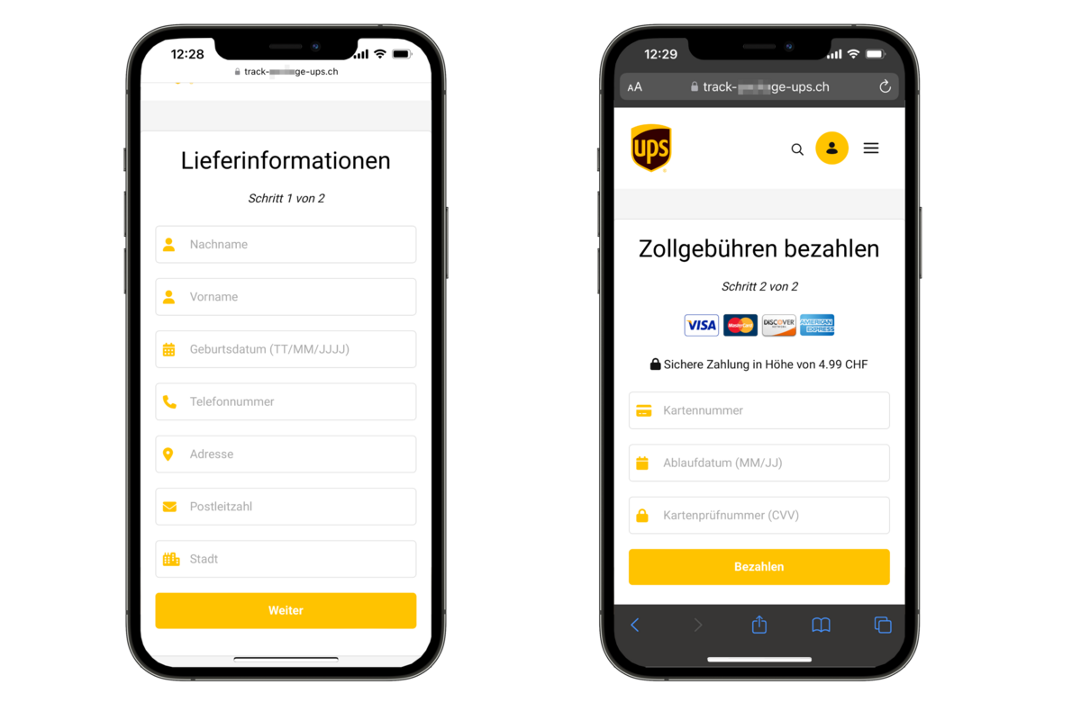 Betrüger geben sich als Logistikunternehmen UPS aus