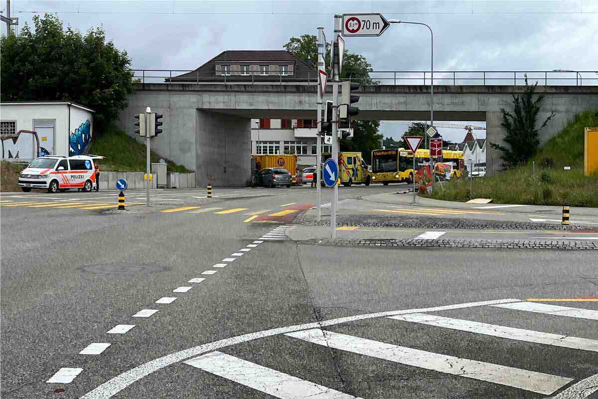 Solothurn - Maschendrahtzaun bei Unfall durchbrochen