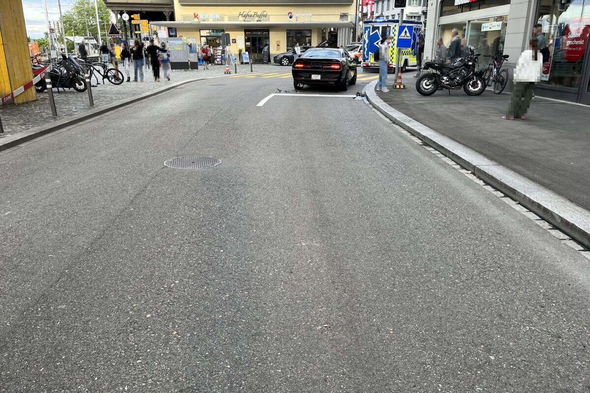 Rorschach SG - Auffahrkollision am Fussgängerstreifen