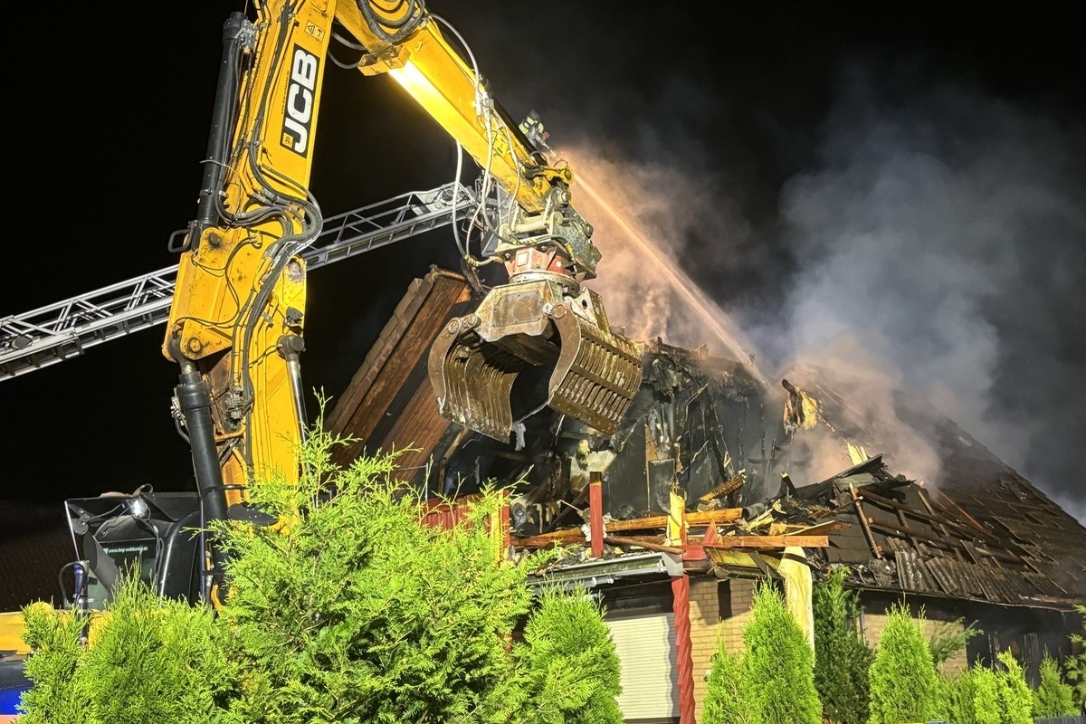 Fintel - Einfamilienhaus bei Brand zerstört 