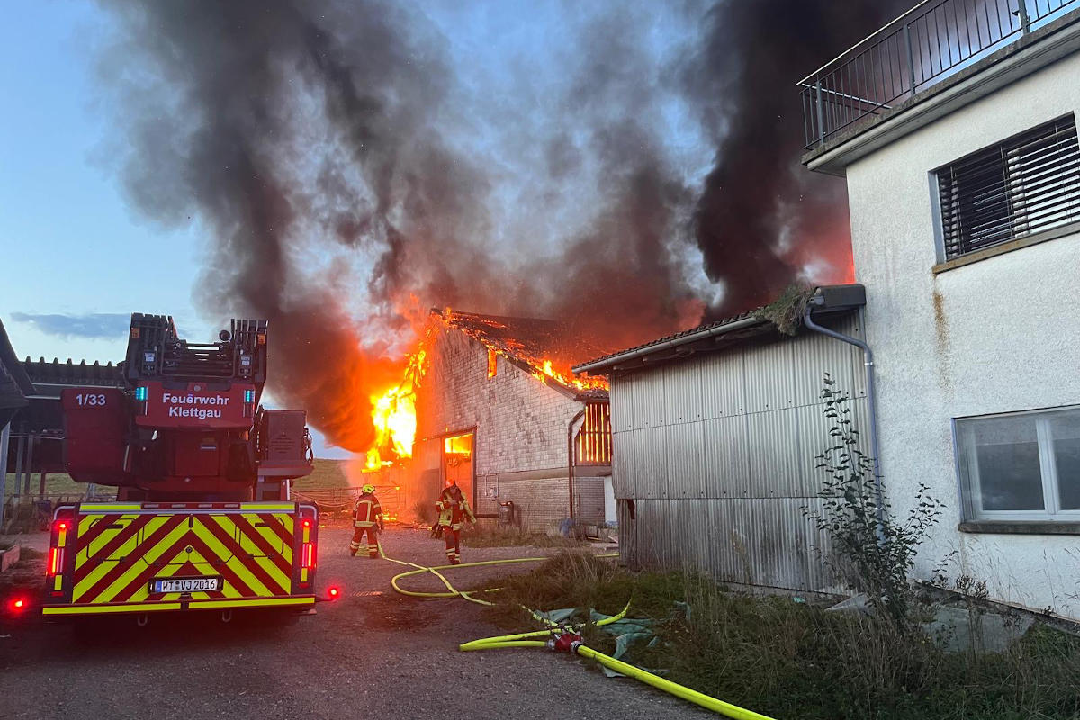 Trasadingen SH - Grossbrand eines Stalls