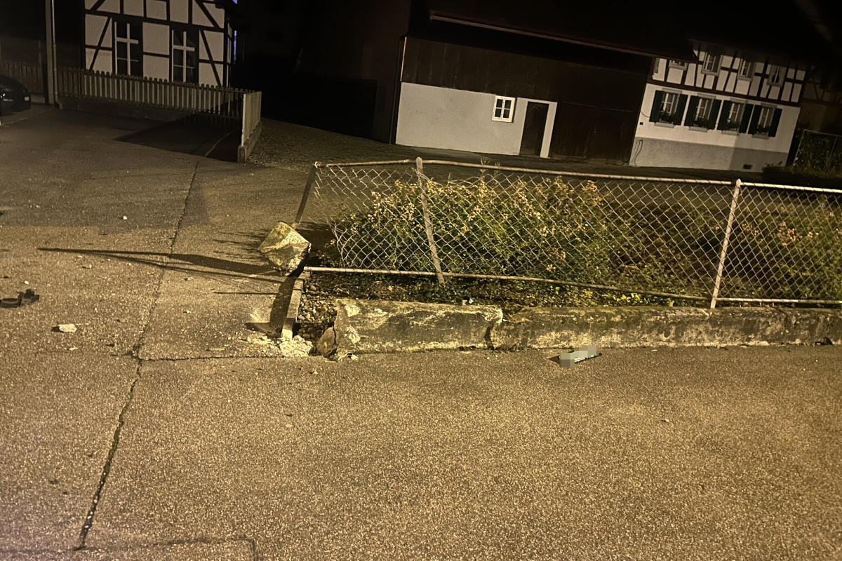 Villmergen AG – Grosser Schaden nach Selbstunfall