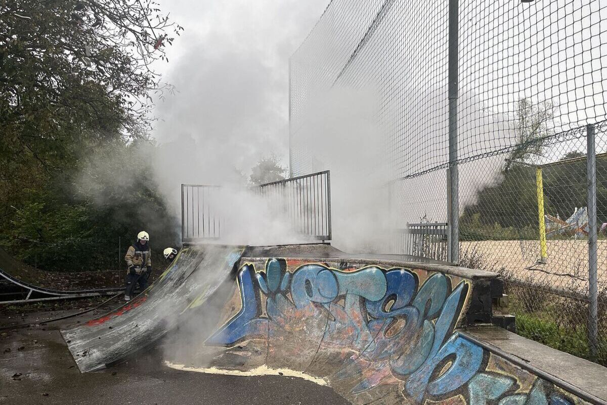 Liestal BL - Rampe in Brand - Polizei geht von Brandstiftung aus