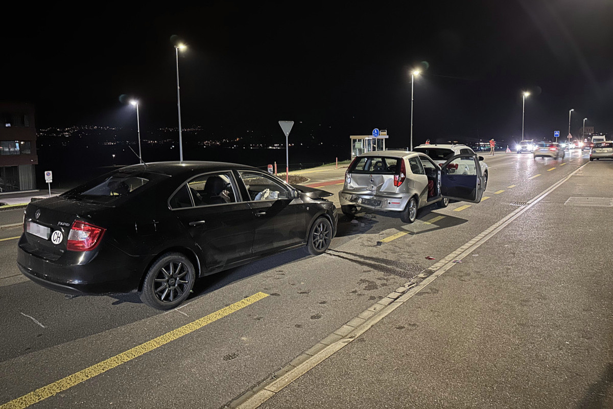 Buttikon SZ – Bremsmanöver zu spät bemerkt