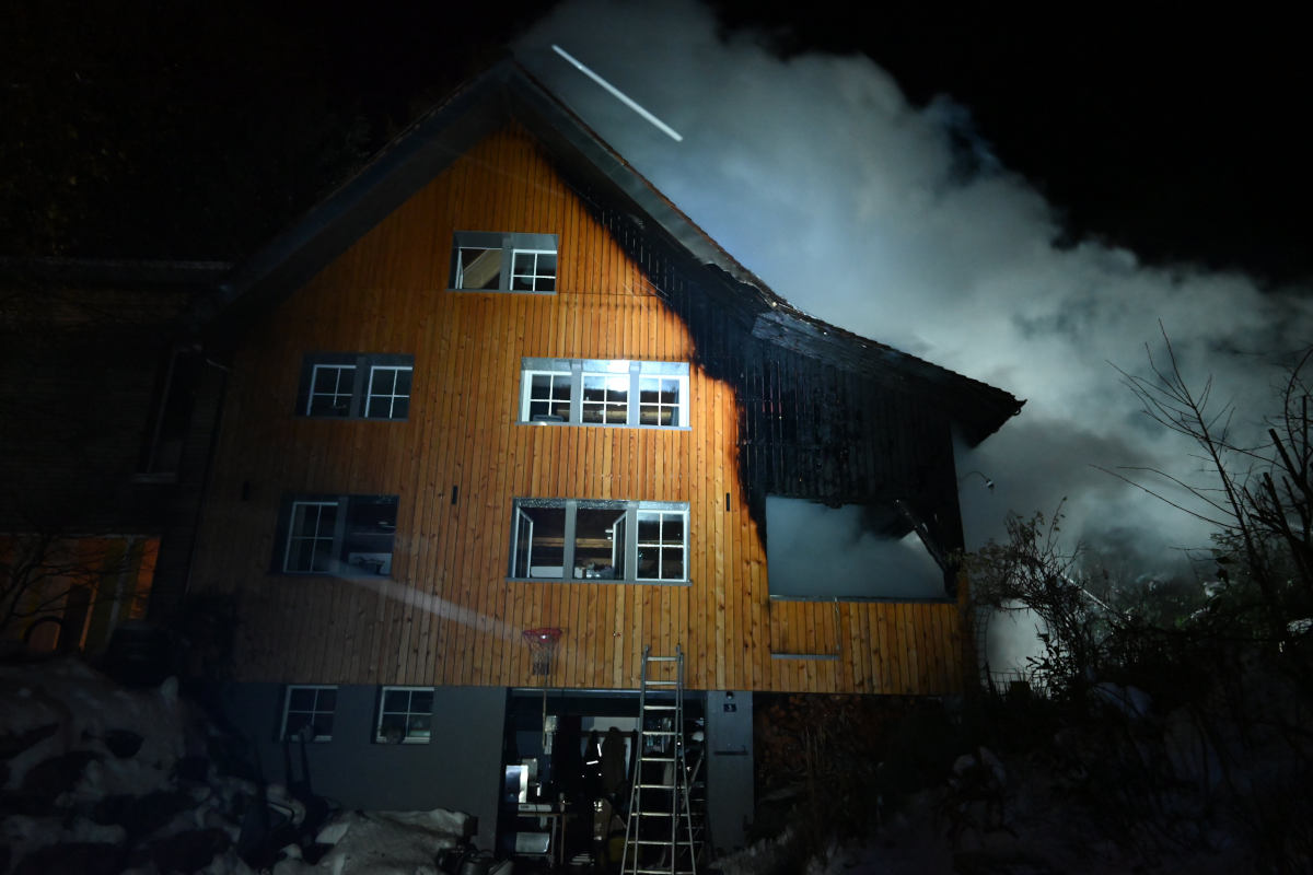 Altstätten SG – Brand eines Einfamilienhaus