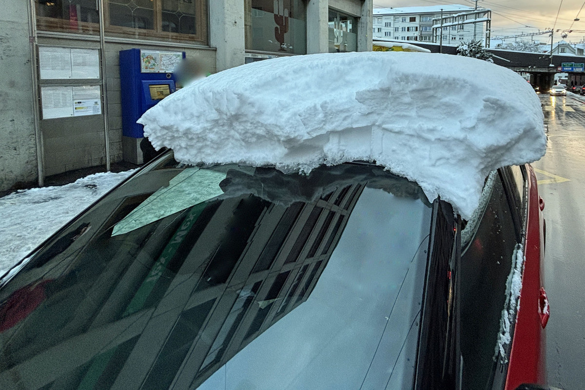 Kanton Luzern – Teils mit bis zu 30 cm Schnee auf dem Dach unterwegs 