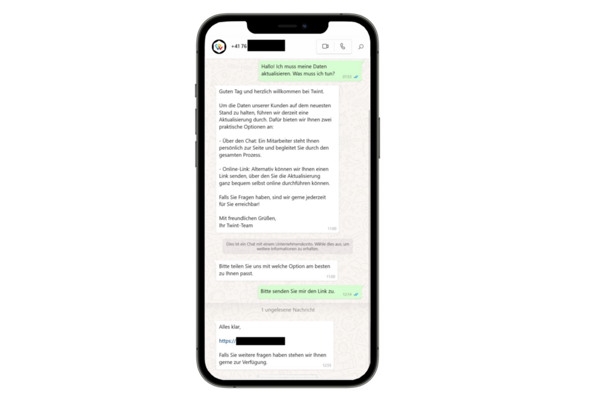 Achtung! - Phishing-Falle im Namen von TWINT