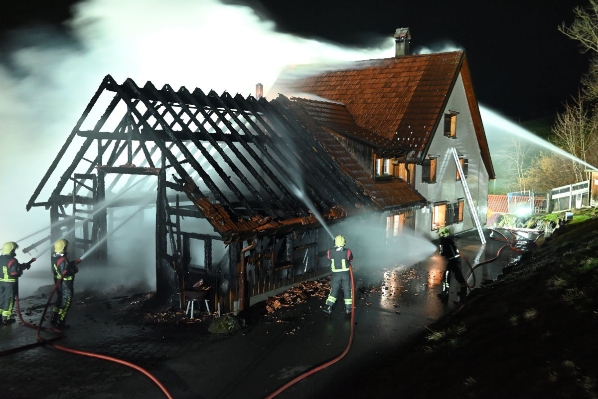 Altstätten SG – Brand zerstört Scheune