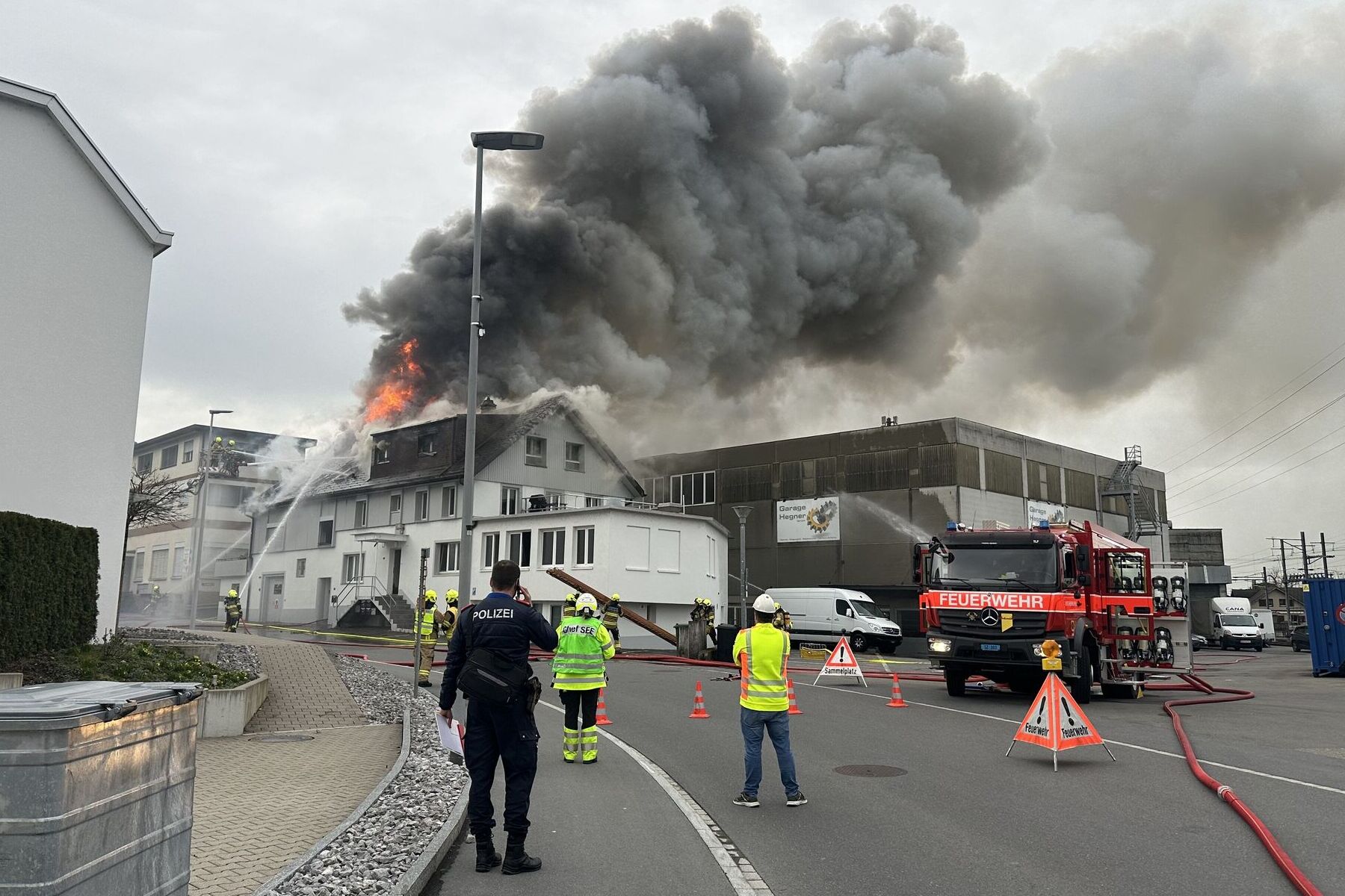 Reichenburg SZ – Haus nach Brand unbewohnbar
