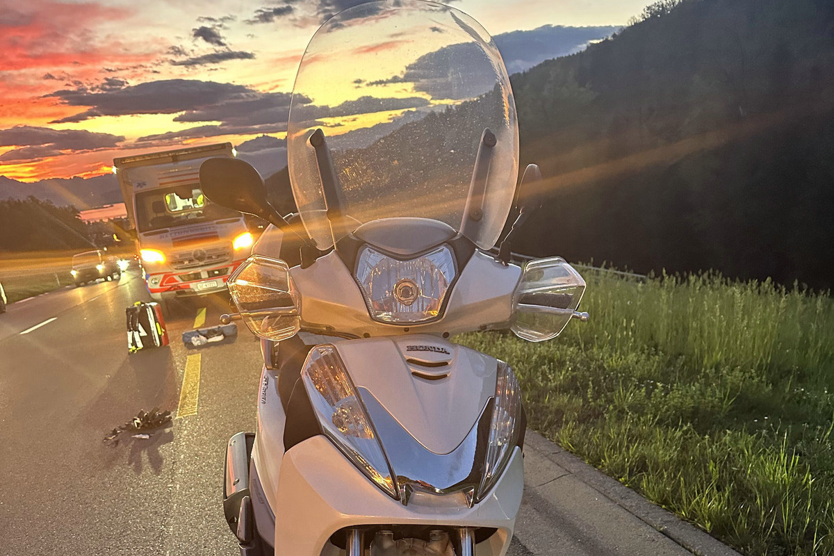 Feusisberg SZ – Motorradfahrer bei Unfall mit Reh schwer verletzt