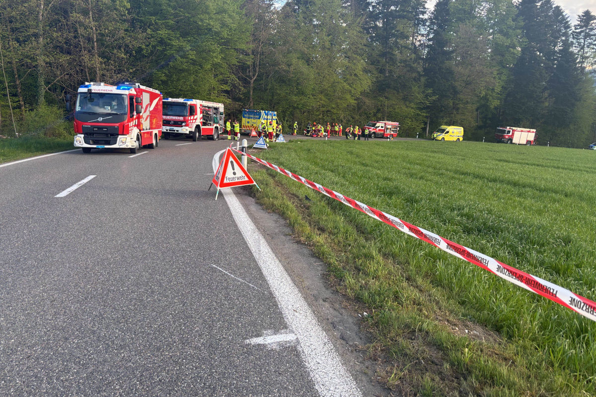 Unterlunkhofen AG – Nach Unfall mit Tesla schwer verletzt