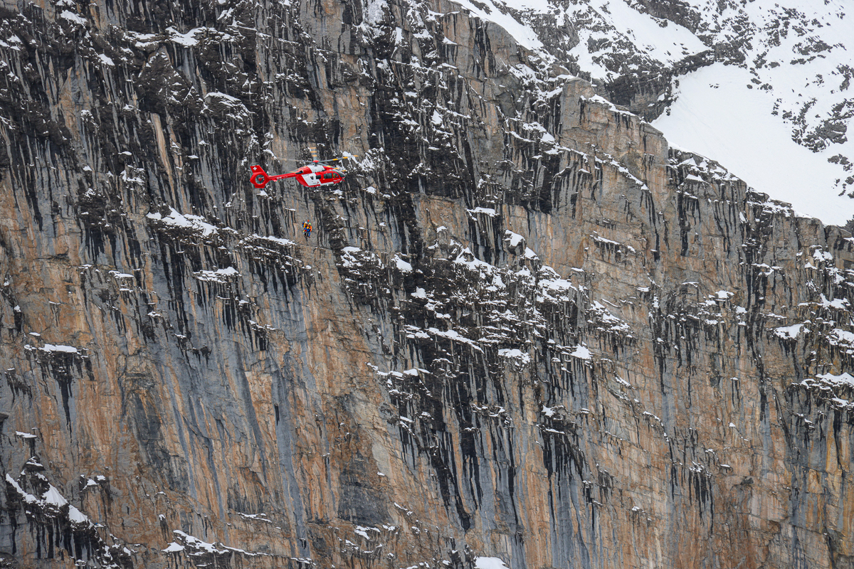Rega rettet zwei Bergsteiger aus der Eigernordwand