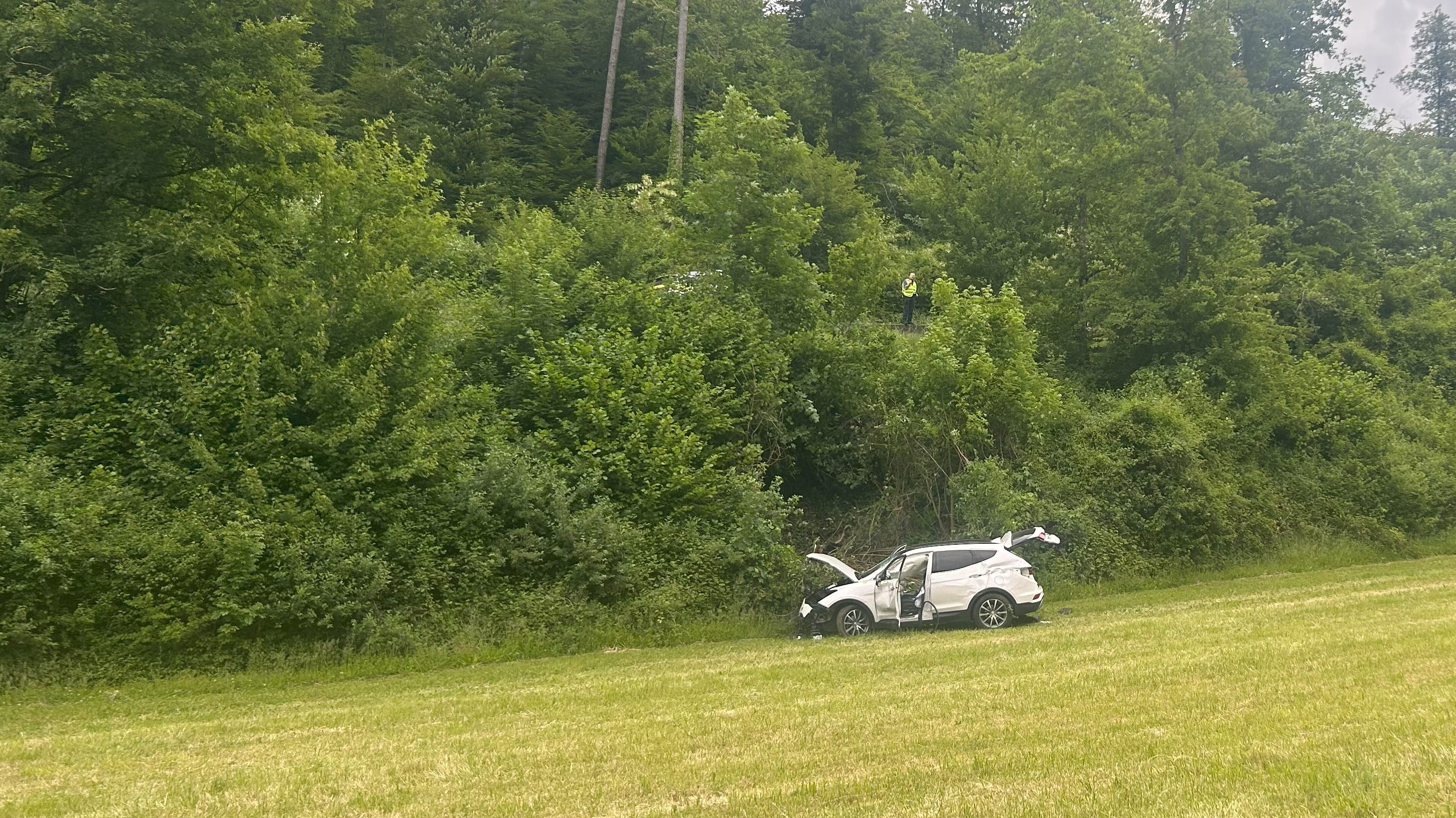 Gansingen AG – Bei Unfall Böschung hinuntergestürzt