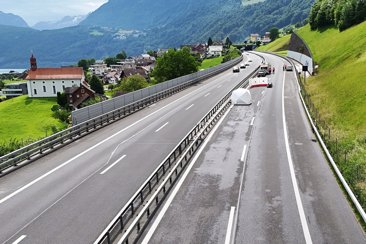 Beckenried NW – A2 nach tödlichem Motorradunfall stundenlang gesperrt