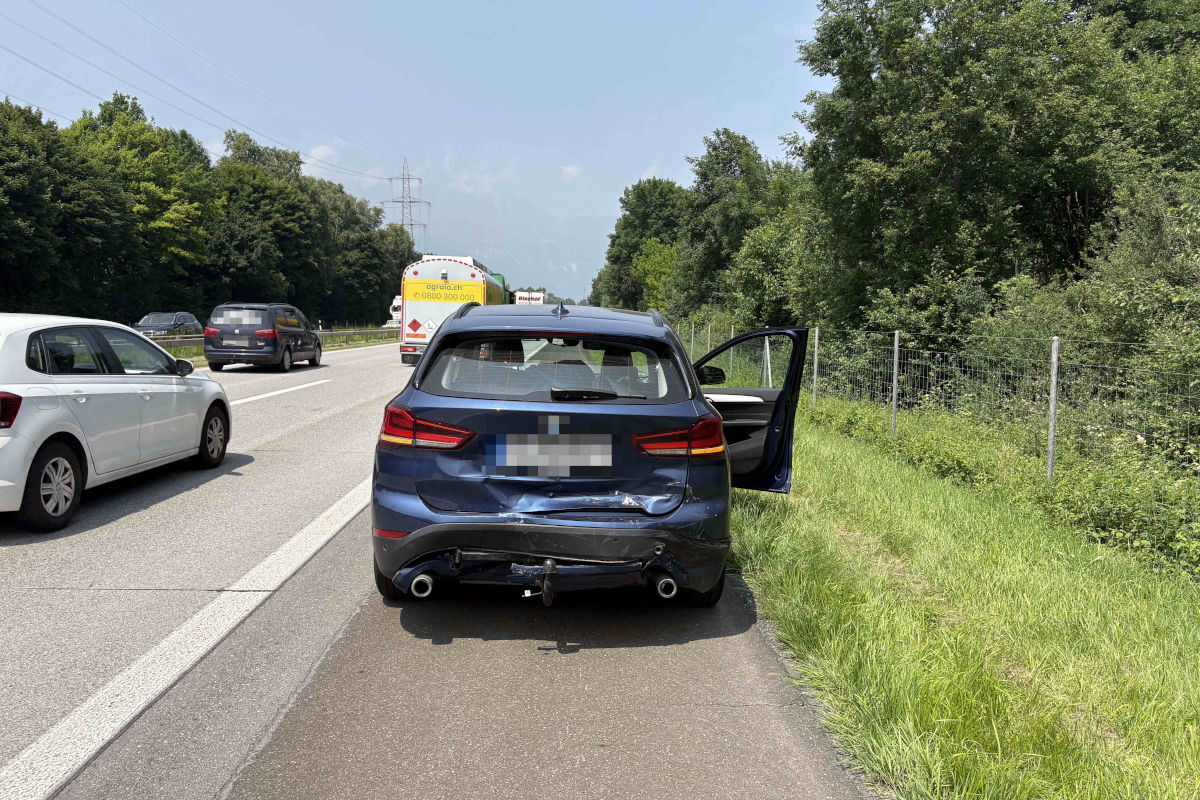 A13 Buchs SG – Mann verursacht Auffahrunfall auf der Autobahn