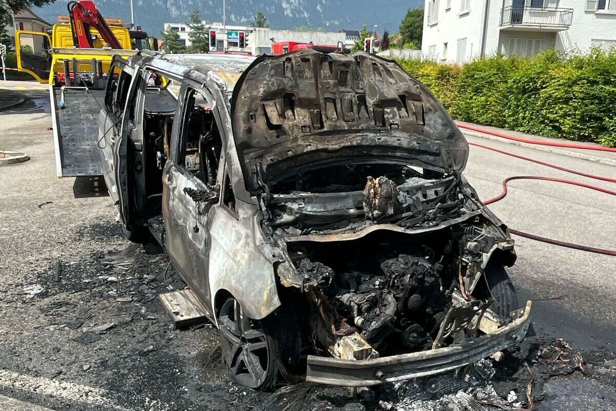 Auto in Solothurn ausgebrannt