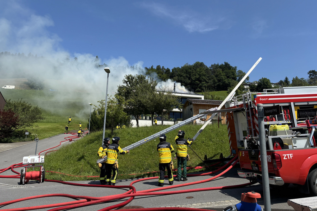 Mauren FL – Einfamilienhaus in Flammen – hoher Sachschaden