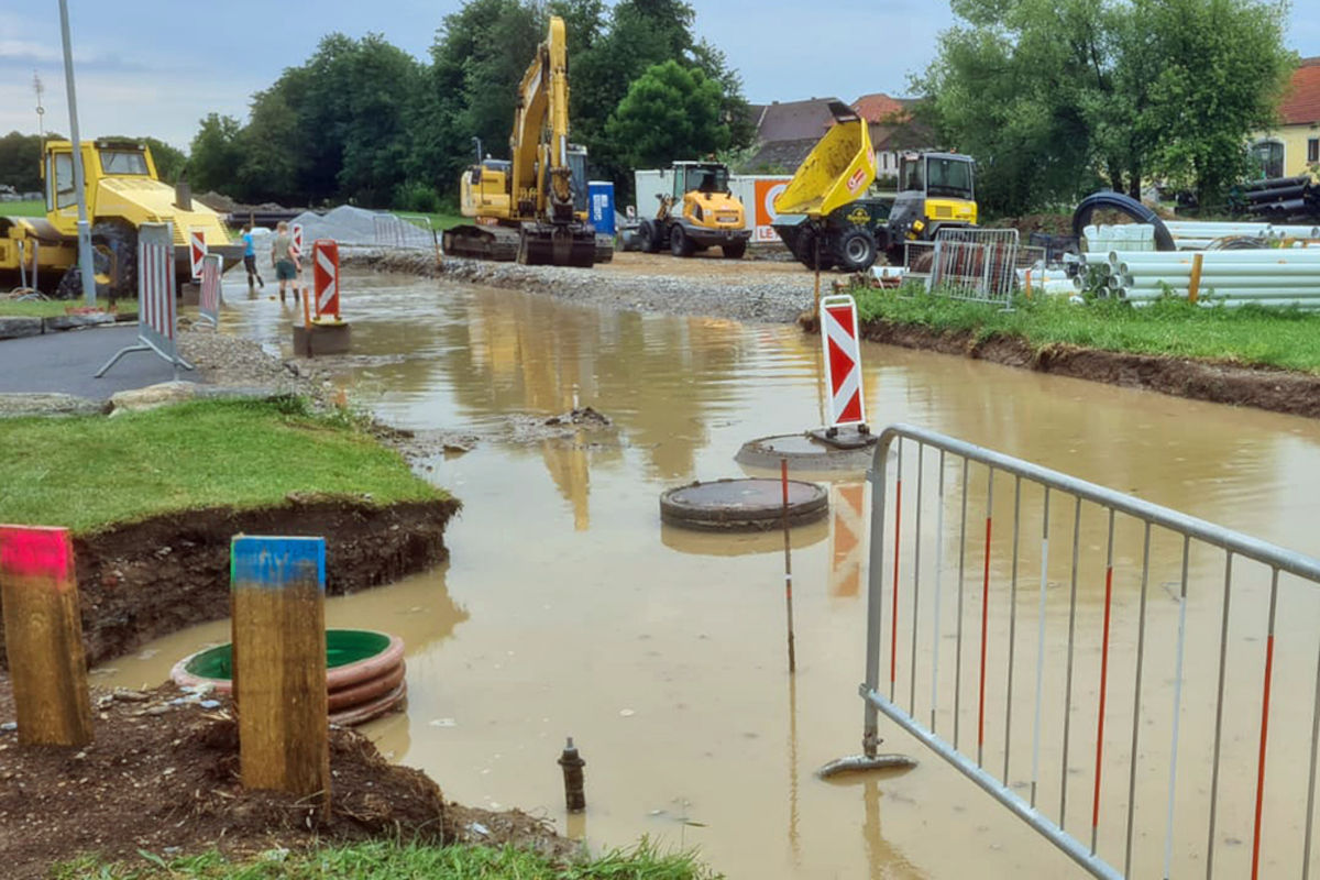 Raabs an der Thaya NÖ – Feuerwehr im Dauereinsatz wegen Starkregen