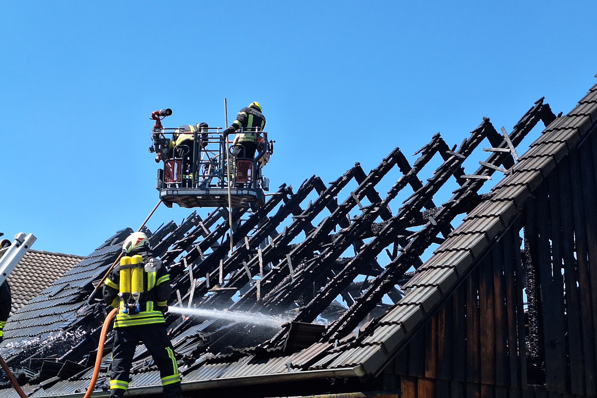 Brand in Großgerharts NÖ – Gebäude komplett zerstört